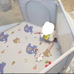 ベビーサークル グレーの画像