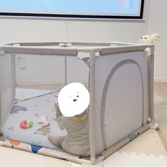ベビーサークル グレー