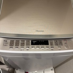 Hisense(ハイセンス)洗濯機、
インバータ付き、洗剤柔軟剤自動投入  の画像