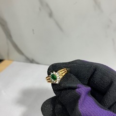 Y 2506-509 エメラルド リング 15号 中古