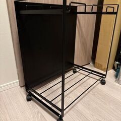 TOWER　山崎実業 3分別ダストワゴン　目隠し付きの画像