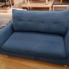 ★リユースのサカイつくば店★TK5649  2人掛けソファ ブルー H70×D73×W130 クリーニング済みの画像