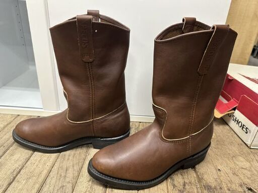 レッドウィング ペコスブーツ 1114 US 9 1/2 ワイズD ブラウン REDWING 06年製 刺繍羽根タグ ファクトリーセカ