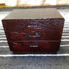 鎌倉彫り 牡丹 民芸家具 和家具  三段引出