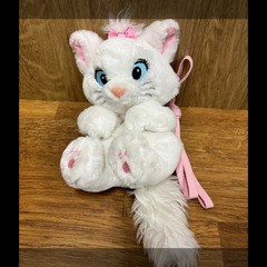 【美品】ディズニー　ショルダーバック　マリーちゃん　ぬいぐるみ　...