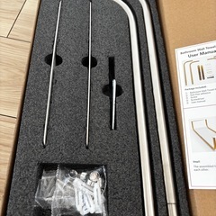 タオルラック　壁付け　タオル収納　シルバー　新品の画像