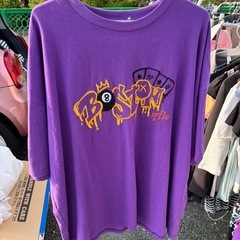メンズ オーバーサイズ Tシャツ 紫