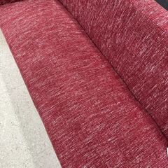 ★リユースのサカイ高崎店★TJ12019  2人掛けソファー 赤 H39.5×D63×W155 クリーニング済みの画像