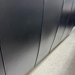 ★リユースのサカイ高崎店★TJ12024  2人掛けソファー 黒 H90×D93×W203 クリーニング済みの画像