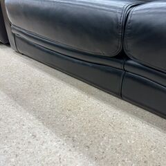 ★リユースのサカイ高崎店★TJ12024  2人掛けソファー 黒 H90×D93×W203 クリーニング済みの画像