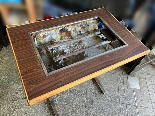 お好み焼き 鉄板焼きテーブル LPガス用 テーブル プロパン 山岡金属 SA-202
