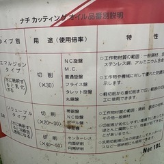 A不二越 (ナチ) カッティングオイル ENの画像