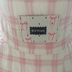 新品未使用！HOPDOWN ピンクチェック バケットハットの画像