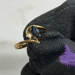 Y 2506-517 リング 石不明 ネイビーストーン 13号 中古