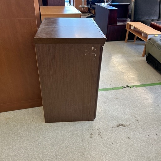 T2506-228 モーブル ガラスキャビネット 2段 キズ汚れ有り