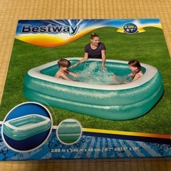 bestway 家庭用 ビニール プール 水遊び 四角 2m 2...