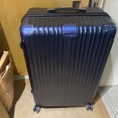  [VARNIC] スーツケース キャリーバッグ キャリーケース 機内持込 超軽量 大型 静音 ダブルキャスター 耐衝撃 360度回転 TSAローク搭載 ファスナー式 旅行 ビジネス 出張 (L サイズ(98L), ブルー)の画像