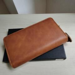 新品未使用  本牛革 ダブルファスナー長財布の画像