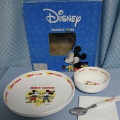ディズニー
くまのプーさんとミッキーミニーの
カレー皿　ペアセット(各1セット)
の画像