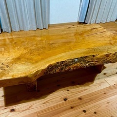 栃 一枚板 座卓 ローテーブル ダイニングテーブル 無垢材 高級