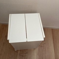 蓋付き目隠し分別ダストワゴン タワー 2分別