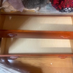 【値下げしました】昭和 レトロ 洋風タンス クローゼット 引き出し2段付き の画像