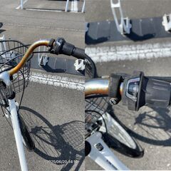 2024年製 27インチ 6段ギヤ 自動点灯ライト 倒れにくいスタンド付き　※後輪タイヤパンクありの画像