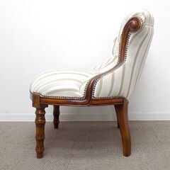 新札幌◆ヨーロピアン ロココ調 ロールチェア◆リビングチェア 欧風家具 アンティーク風 W67×D73×H75cm No.3418の画像