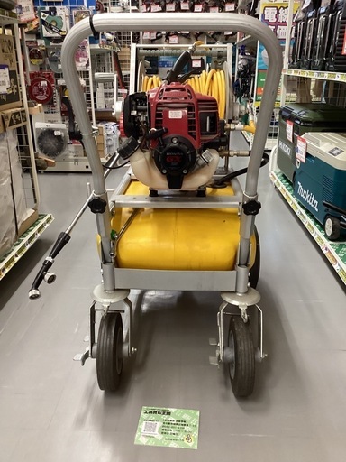【中古B】工進 ガーデンスプレーヤー エンジン式 噴霧器 タンクキャリー付 MS-ERH50TH85