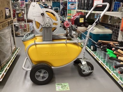 【中古B】工進 ガーデンスプレーヤー エンジン式 噴霧器 タンクキャリー付 MS-ERH50TH85