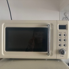 単機能レトロ調電子レンジ DRW-20HF-W レトロホワイト ...