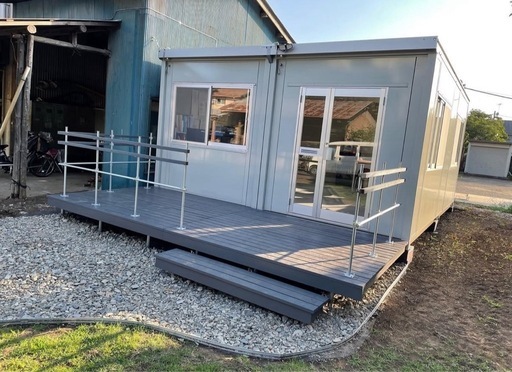 ユニットハウスウッドデッキセット(事務所)お譲りします