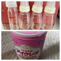 哺乳瓶4本＋アイクレオミルク  お得セット