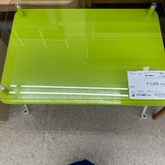 ★リユースのサカイ高崎店★TJ12038  ガラステーブル 黄緑...