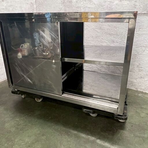 ステンレス 店舗用 厨房機器 業務用 飲食店 棚 レンジ台 ステンレスラック シェルフ 収納棚 厨房棚 中棚可変式