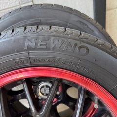 ブリヂストン NEWNO 23年製造 ほぼ新品タイヤ 社外アルミ付きの画像