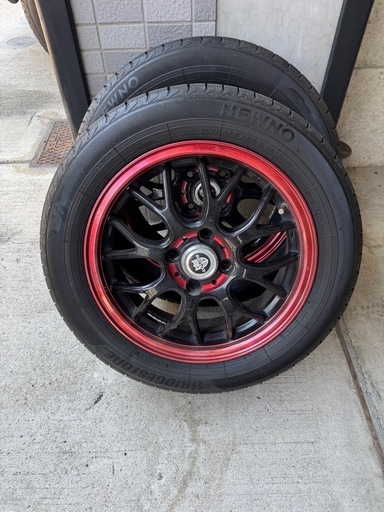 ブリヂストン NEWNO 23年製造 ほぼ新品タイヤ 社外アルミ付き