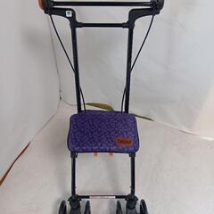 【極美品】Tacaof 折りたたみ式歩行器 紫色 花柄の画像
