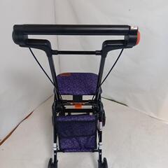 【極美品】Tacaof 折りたたみ式歩行器 紫色 花柄の画像