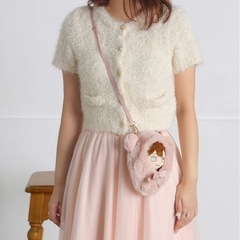 【15cmぬい推奨サイズ】Appel Toi ぬい服 着せ替え おくるみ 2way ボア ぬいショルダー【新品未使用品】 の画像
