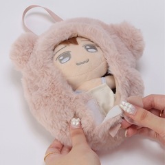 【15cmぬい推奨サイズ】Appel Toi ぬい服 着せ替え おくるみ 2way ボア ぬいショルダー【新品未使用品】 の画像