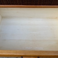 ★状態〇★ 家具 カザマ 藤 4段 チェスト ワイド W60xD40xH89cm ラタン 棚 衣類 収納の画像