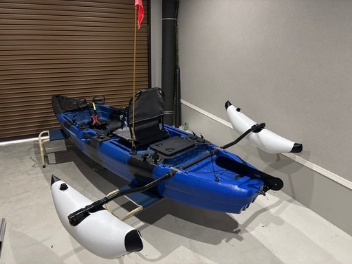 【値下げ】足漕ぎカヤックVK-330、アウトリガー、ランディングネット、その他小物