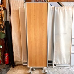 【武蔵小山店】 ｛B｝Comai コマイ 3連 パーテーション TP3-1806BN-NNWW 高さ180×幅180 部屋仕切り 衝立 キャスター付 木目調 オフィス の画像