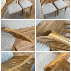 ジモティー限定価格！⭐ S365 ダイニング5点セット 天然木 オーク色 幅135cm USED の画像