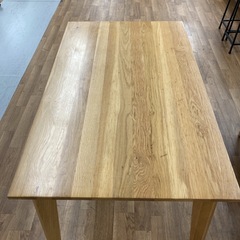 ジモティー限定価格！⭐ S365 ダイニング5点セット 天然木 オーク色 幅135cm USED の画像