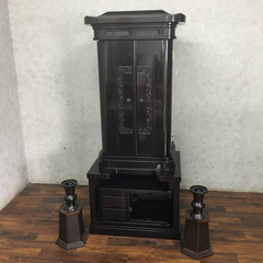 🔷🔶🔷ww1/98 電動開閉式仏壇 花台 花入れ セット 仏壇 仏具 自動開閉内扉 動作未確認 創価学会? ★直接引取歓迎🔷🔶🔷の画像
