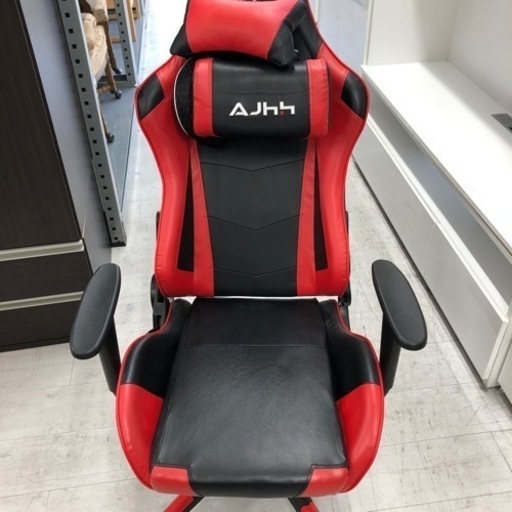 AJHSゲーミングチェア　キャスター付き　ブラック×レッド【トレファク堺福田店】