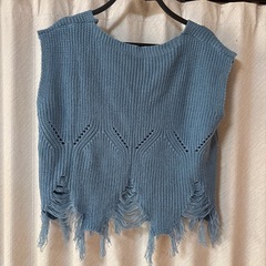 S H E I N  水色トップス　Mサイズ　美品の画像
