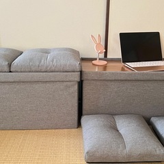 オットマン2脚の画像